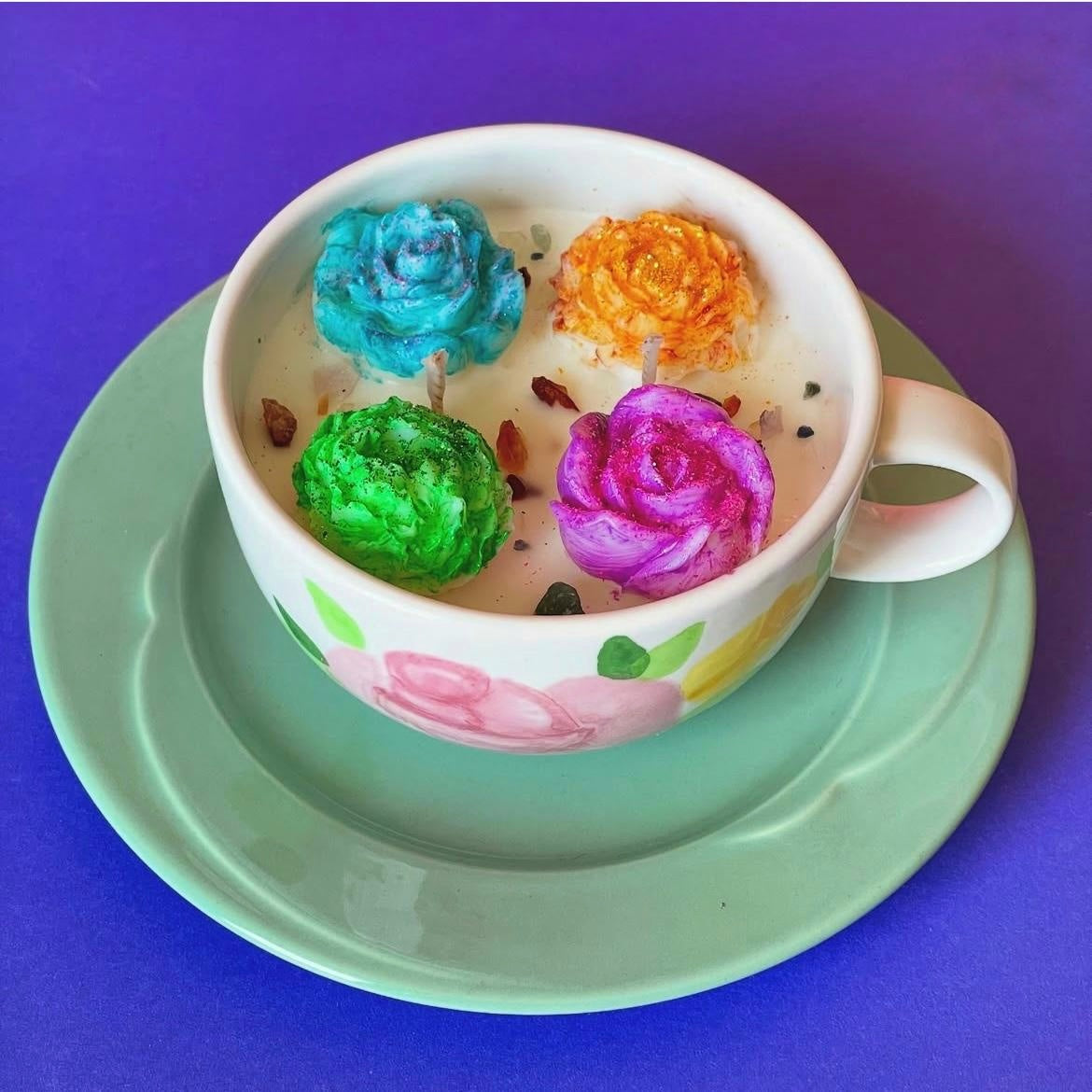 CANDELA TAZZA GRANDE FIORI