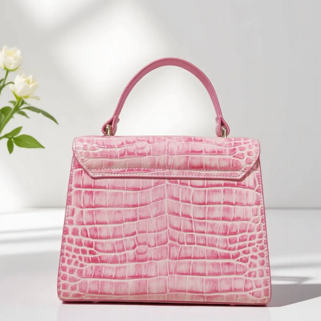 BORSA IN PELLE DI COCCODRILLO "SIDNEY"