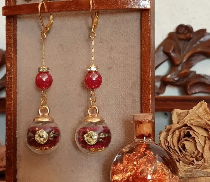 ORECCHINI CON PERLE IN VETRO DI MURANO