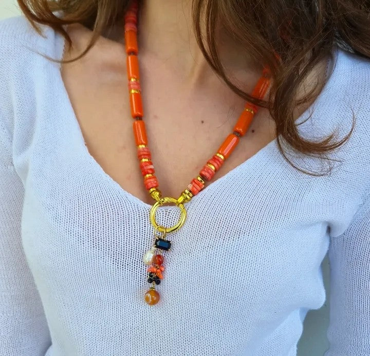 COLLANA CON CORALLO