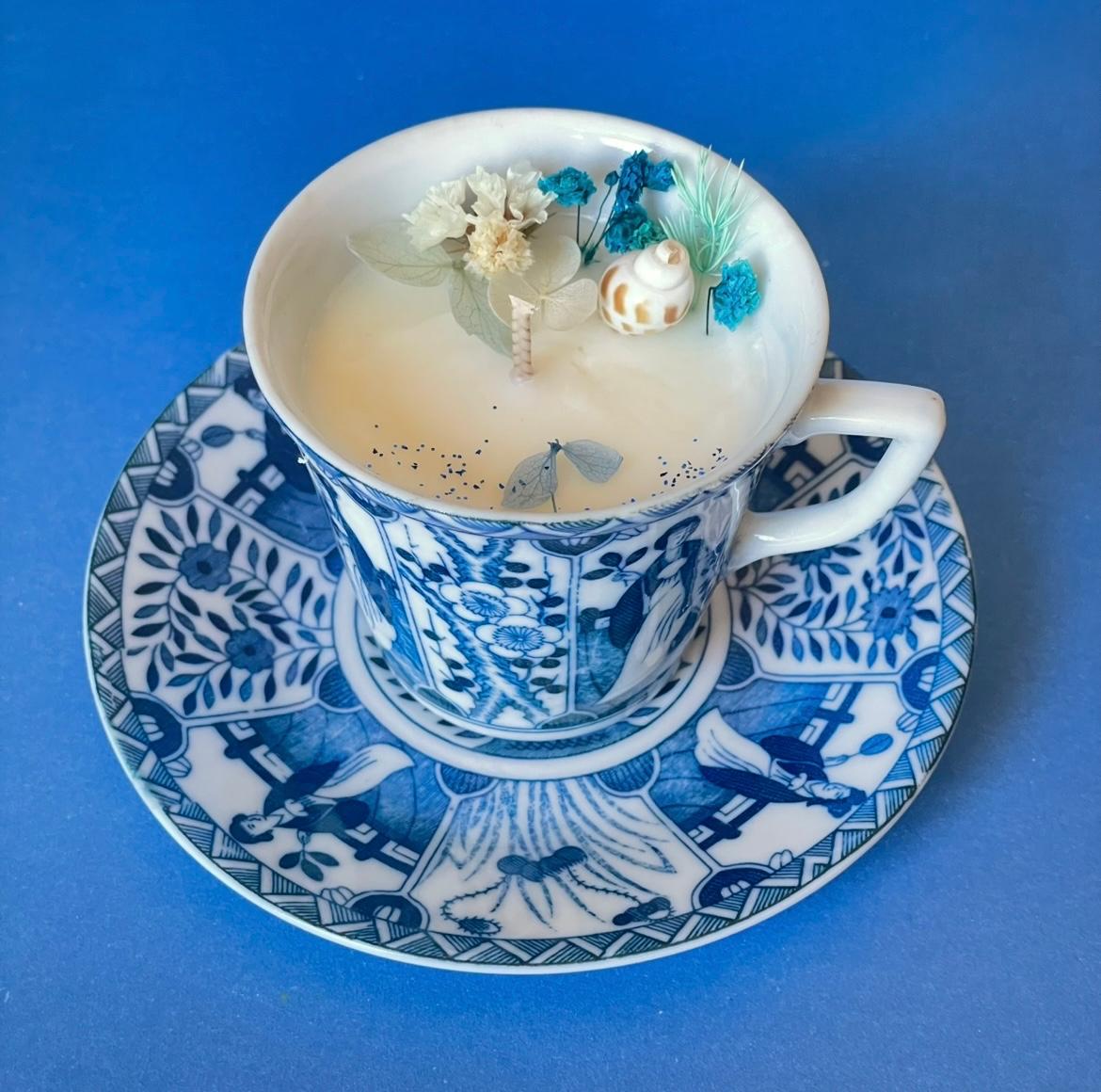 CANDELA TAZZA AZZURRA