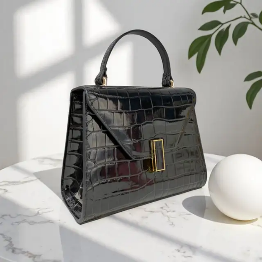 BORSA IN PELLE DI COCCODRILLO "SIDNEY"