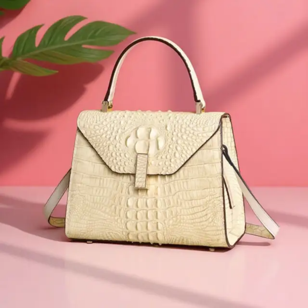 BORSA IN PELLE DI COCCODRILLO "SIDNEY"