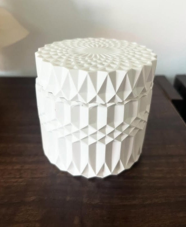 PORTACANDELE PRISMA CON CANDELA