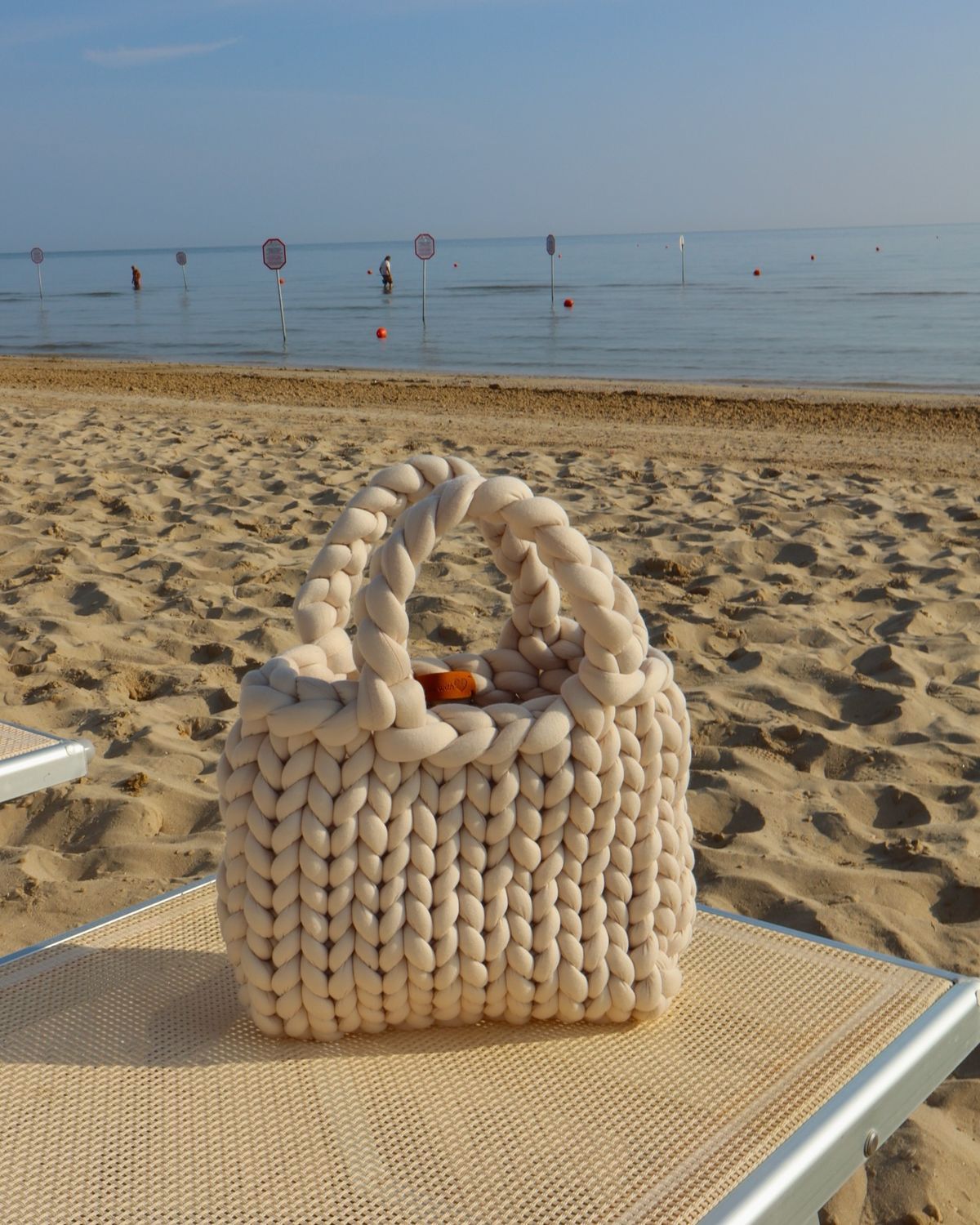 CHUNKY BAG - STANDARD QUADRATA CON DUE MANICI IN COTONE