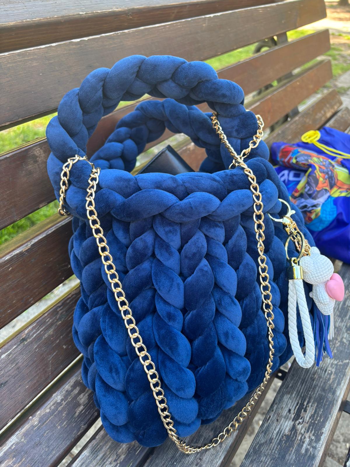 CHUNKY BAG STANDARD IN VELLUTO CON ACCESSORI