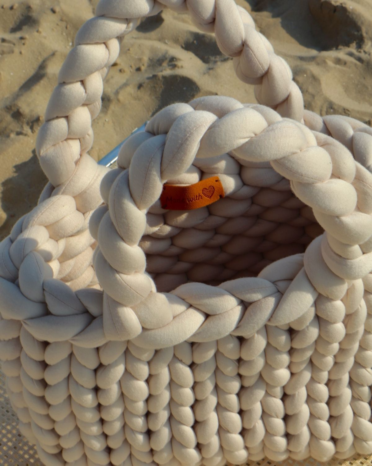 CHUNKY BAG - STANDARD QUADRATA CON DUE MANICI IN COTONE