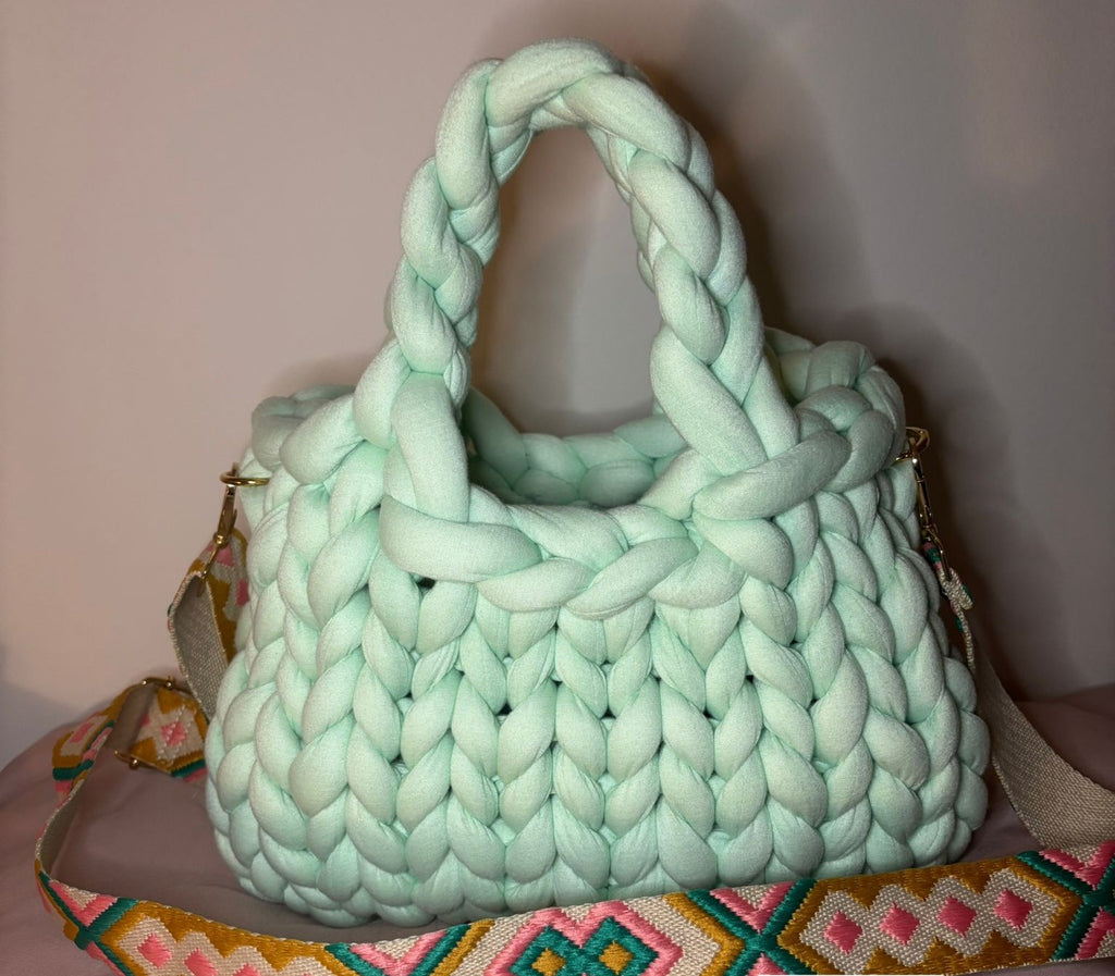 CHUNKY BAG - STANDARD QUADRATA CON DUE MANICI IN COTONE
